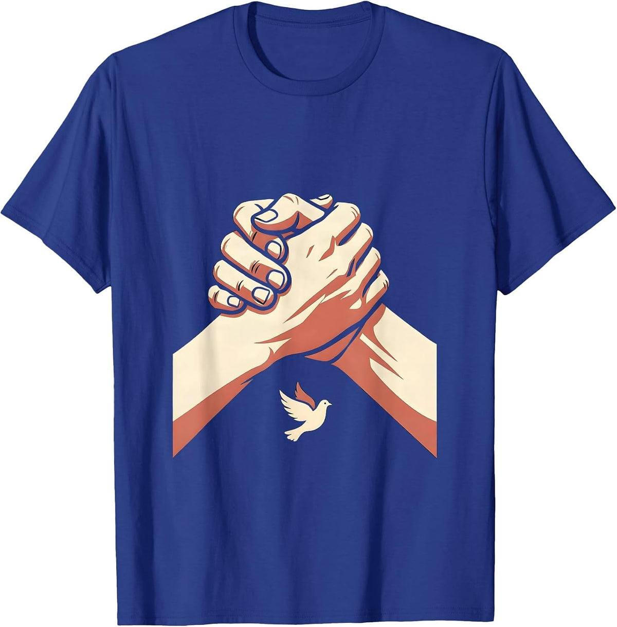 Social Worker Helping Hands Graphic Design T-Shirt - Royal Blue