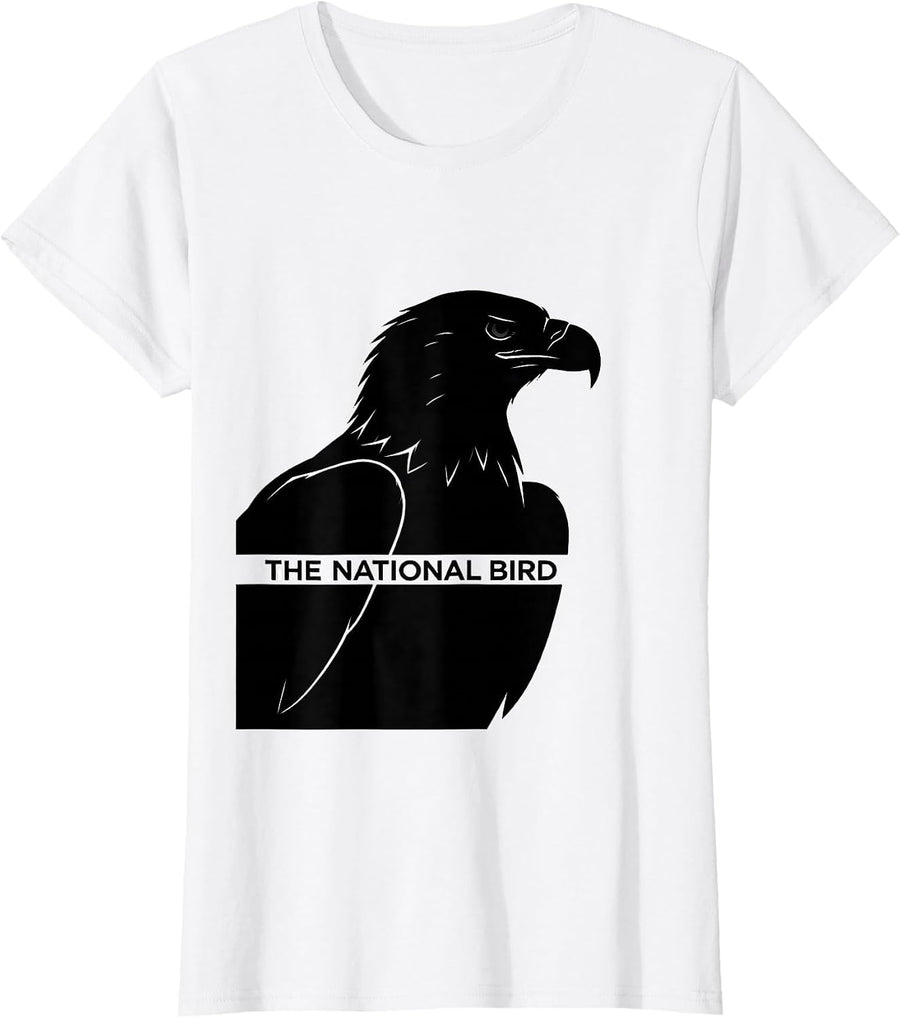 Women's The National Bird Eagle Faith Christian Gift T-Shirt - White