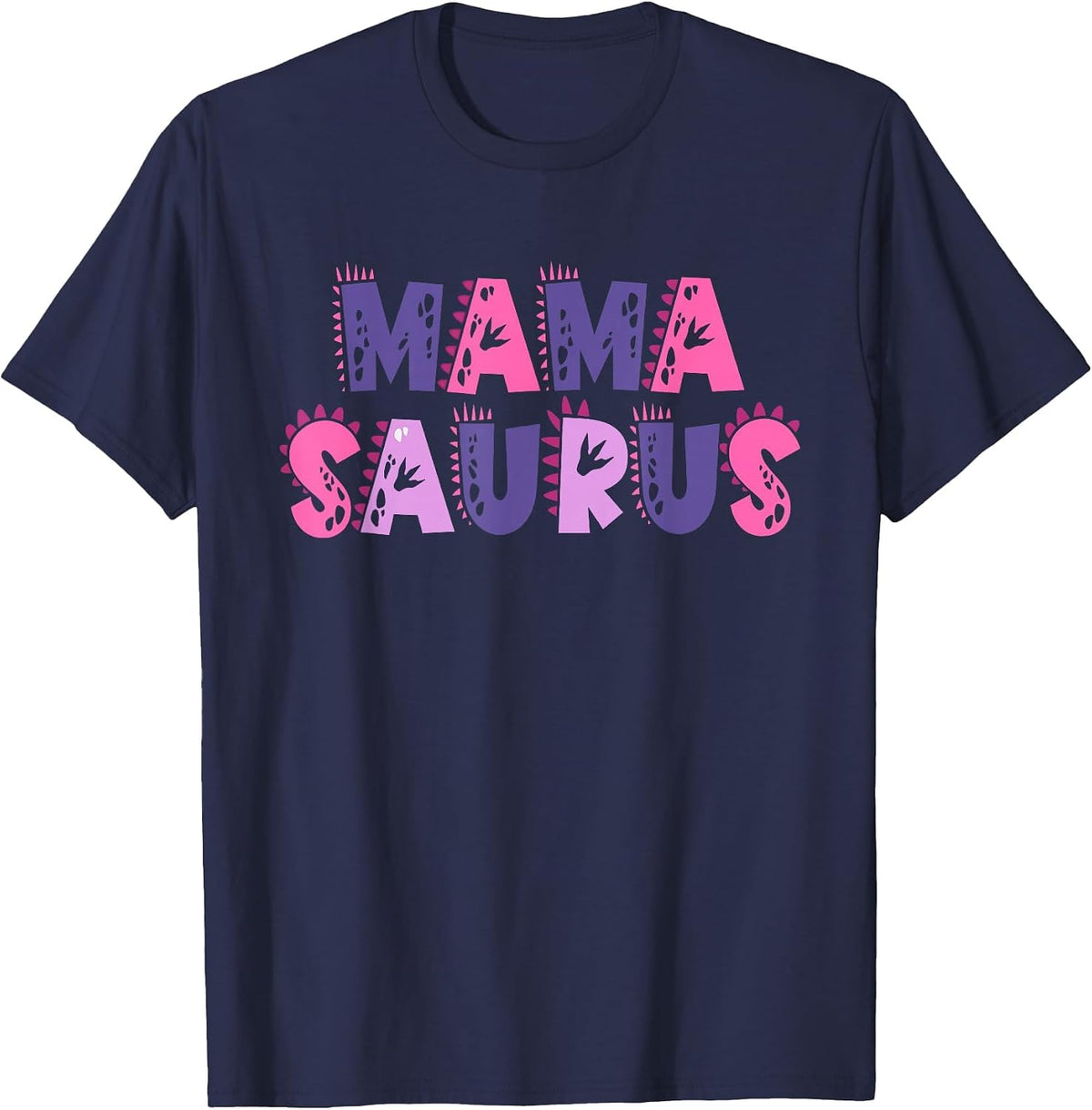 Mama Saurus Matching Family Birthday Dinosaur Men Women Kid T-Shirt - Navy Blue