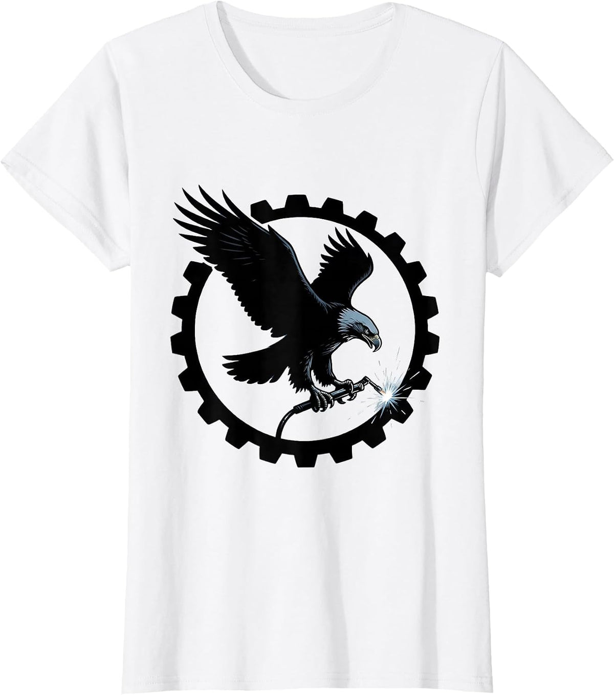 Eagle Welding Torch Graphic Tee T-Shirt - White