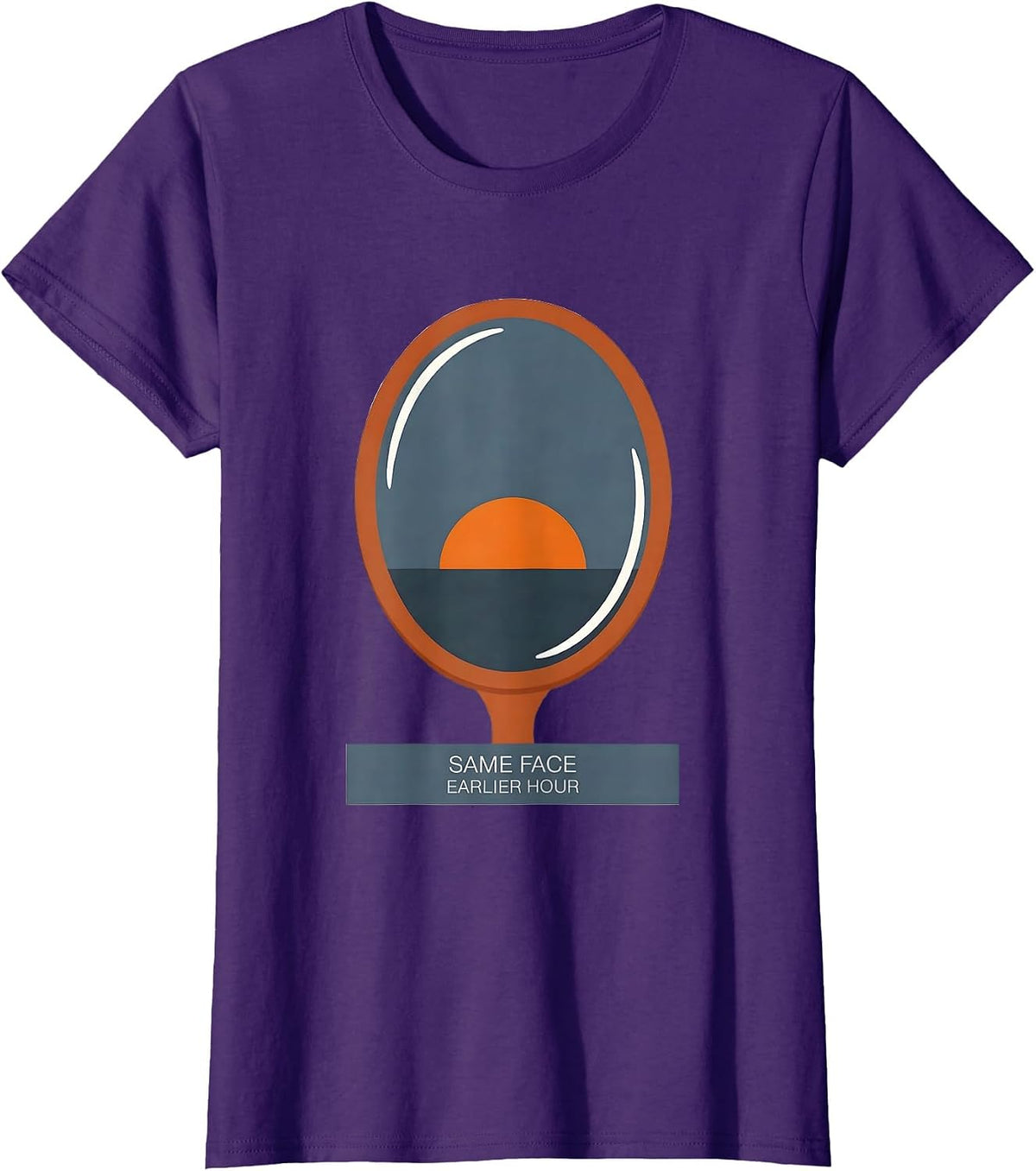 Women's Same Face, Earlier Hour Funny Special Education Teacher T-Shirt - Purple