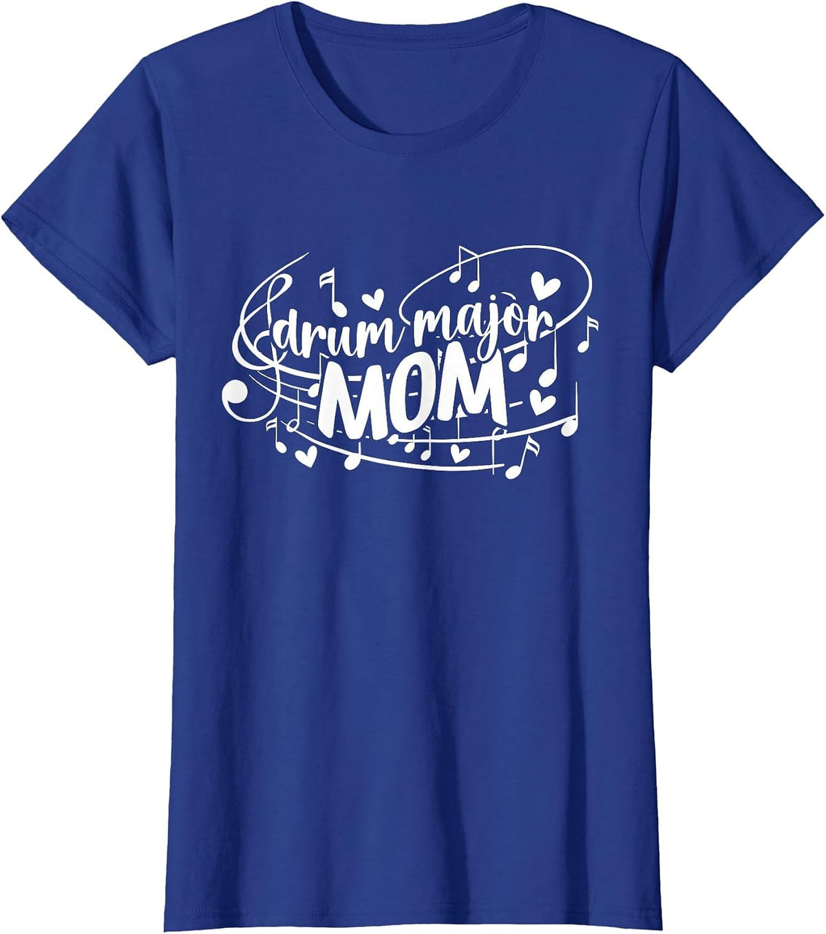 Drum Major Mom Groovy Mom of A Drum Major Mother T-Shirt - Royal Blue