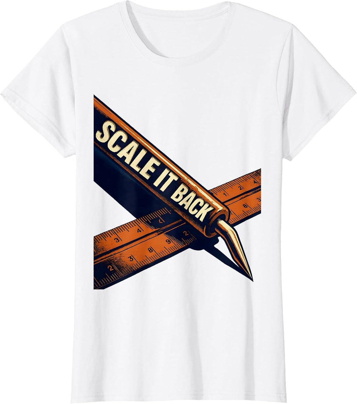 Scale It Back Funny Dental Hygienist Dental Assistant Humor T-Shirt - White