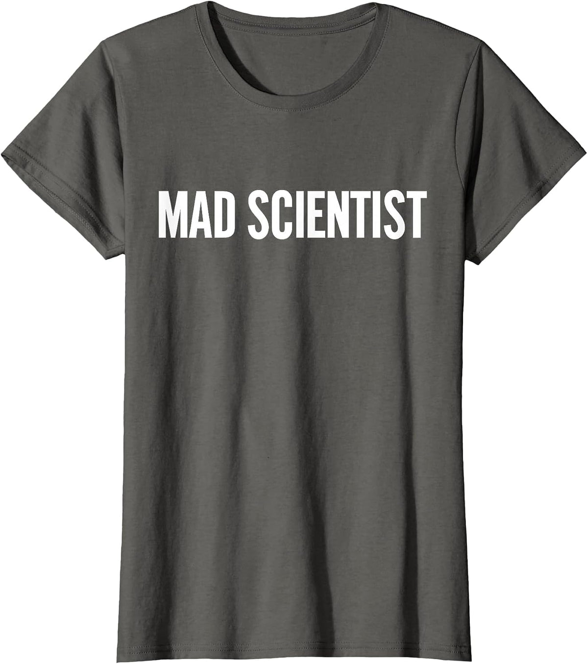 Mad Scientist Costume Funny Halloween Chemistery Nerd T-Shirt - Asphalt Grey