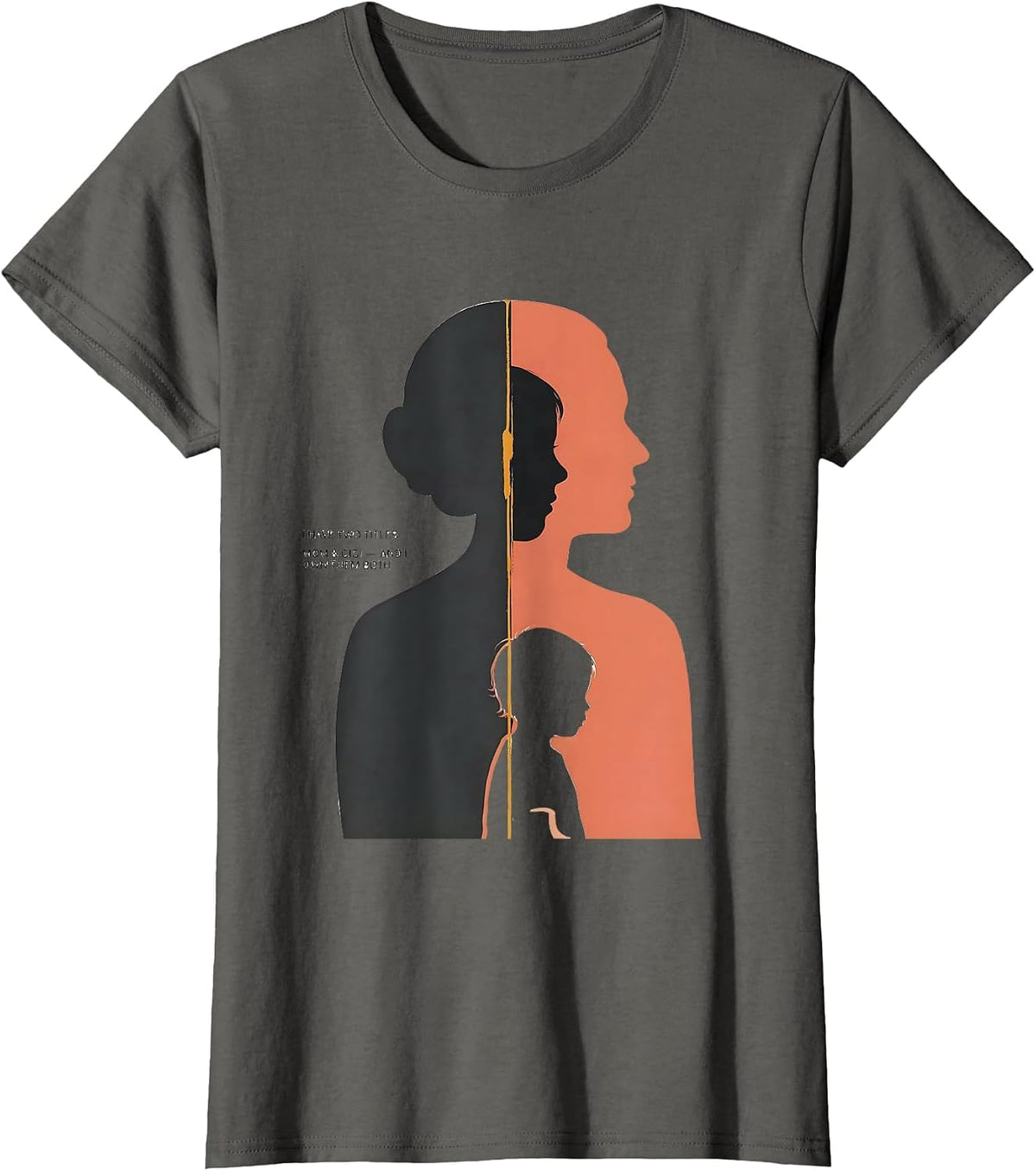 Women's I Have Two Titles Mom & Gigi And I Own Them Both Grandparent T-Shirt - Asphalt Grey
