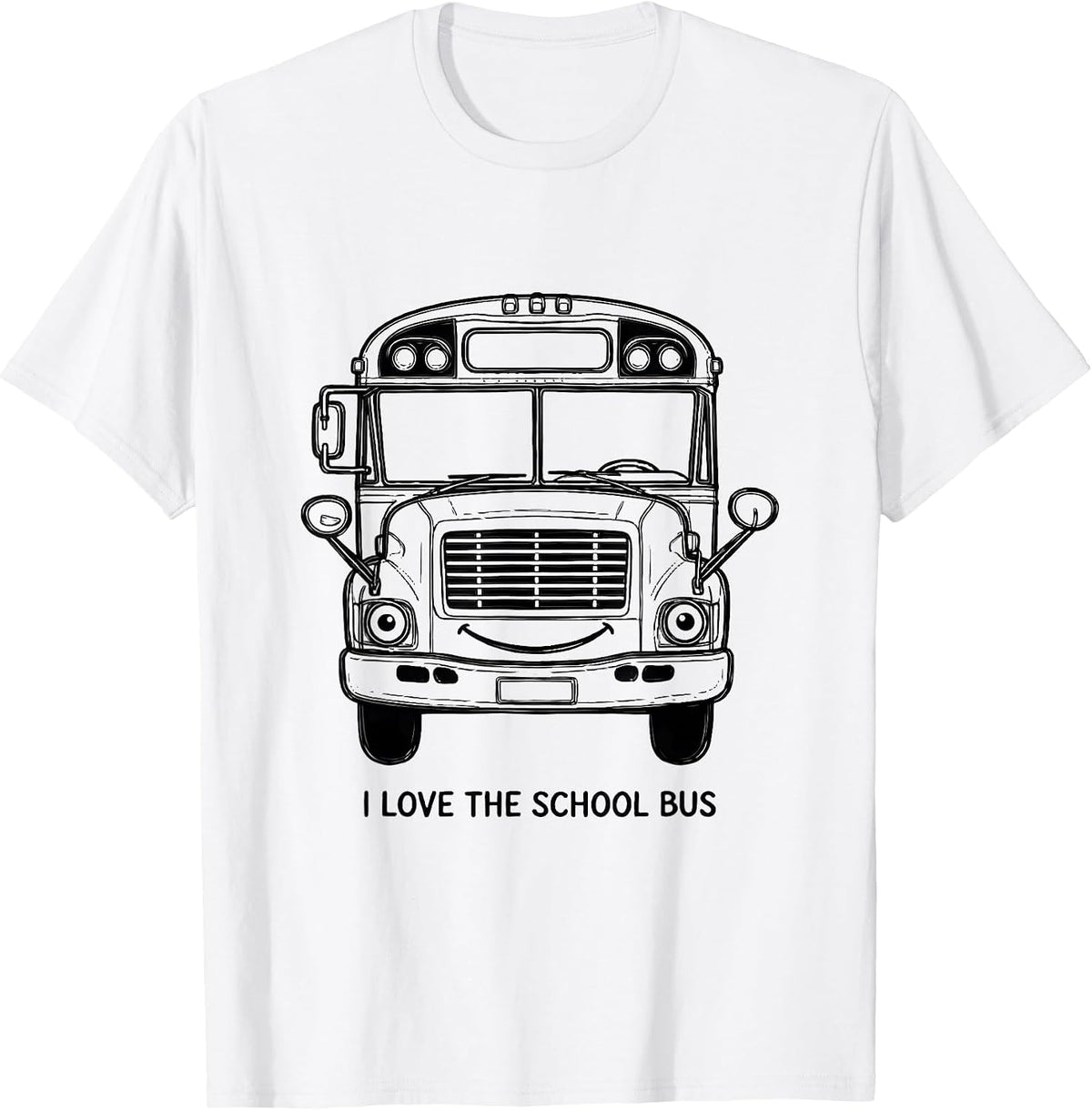 Men's I Love The School Bus Funny School Bus Driver Costume T-Shirt - White