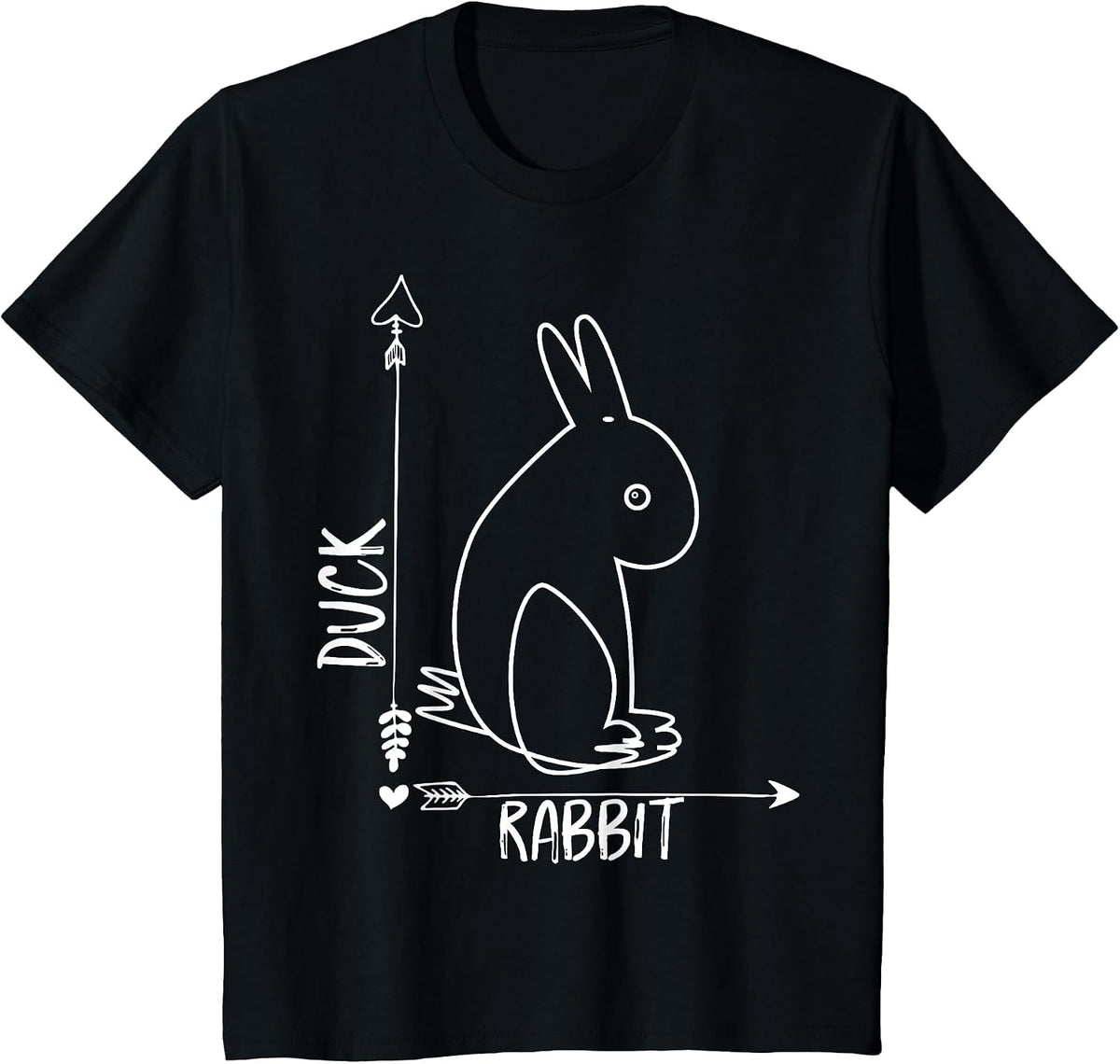 Funny Science Nerd Physics Math Geek Teacher Rabbit Duck T-Shirt - Black