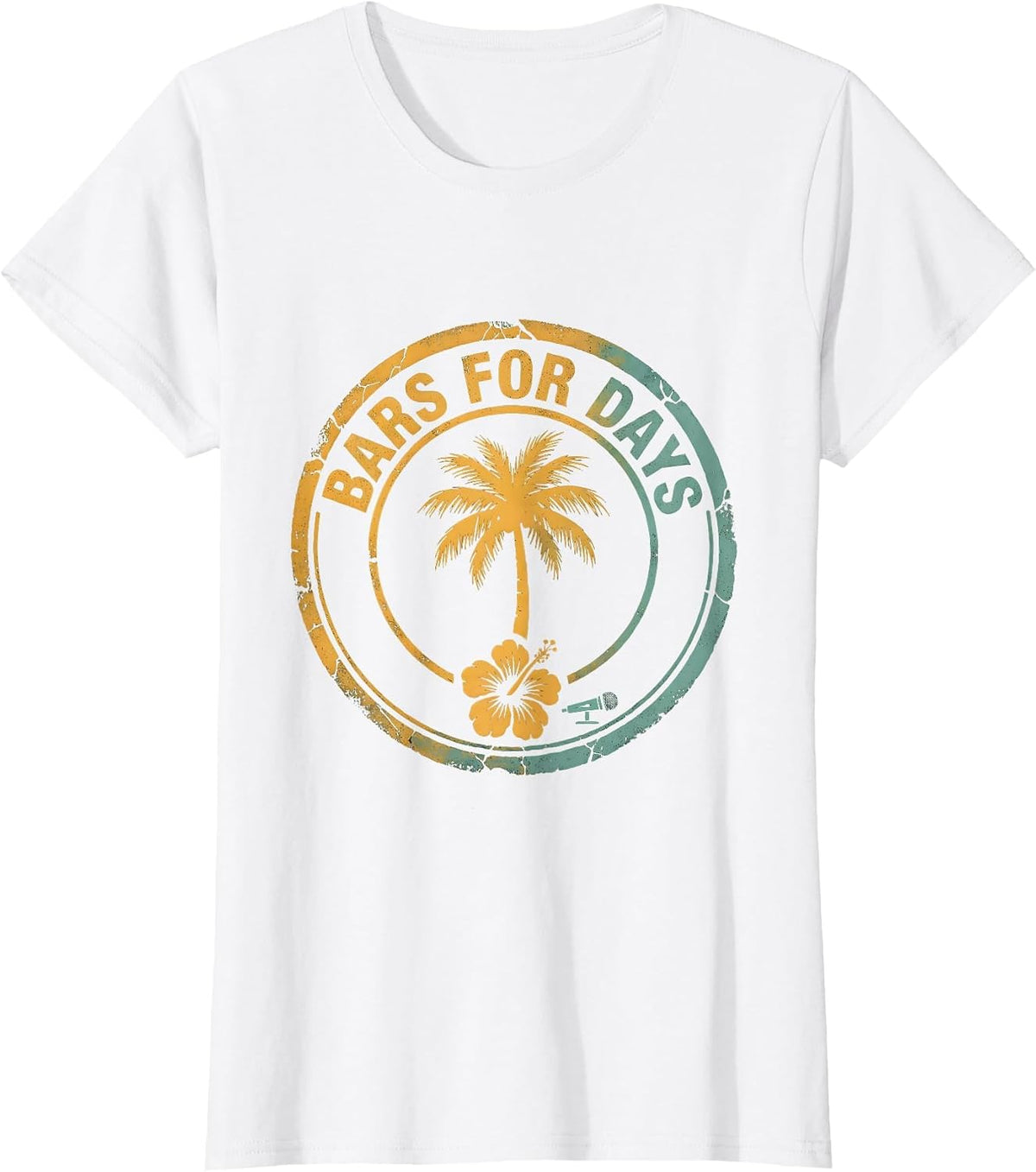 Bars For Days Hip Hop Graphic Design T-Shirt - White