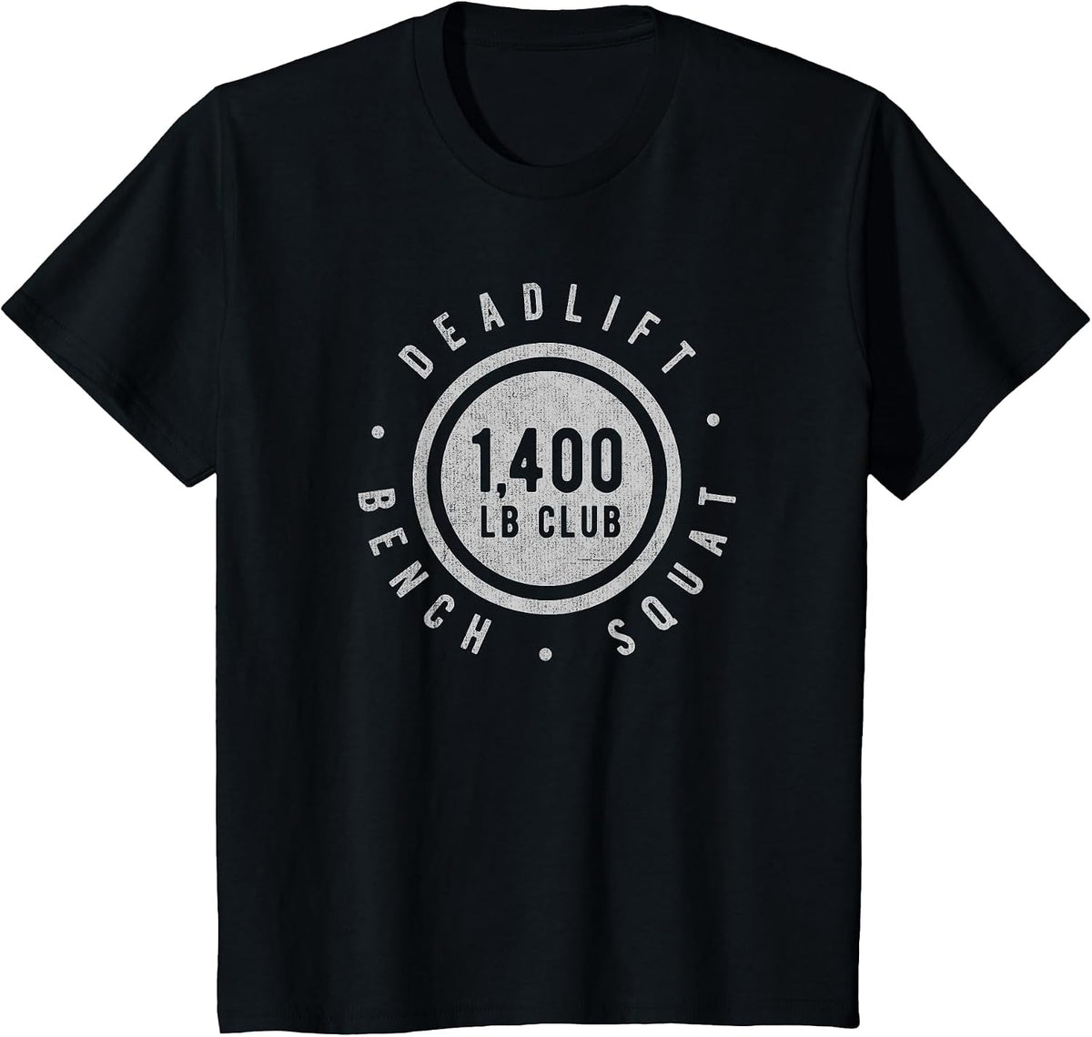 Elite 1,400 lb Club Powerlifting Gym Strong Novelty T-Shirt - Black