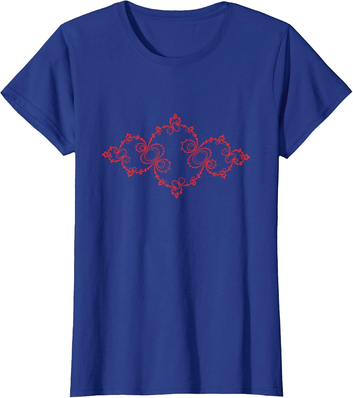 Red Julia-Set Abstract Mathematics - Complex Numbers T-Shirt - Royal Blue