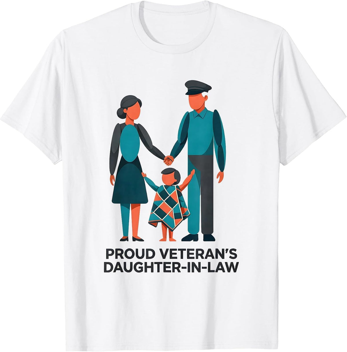 Men's Proud Veteran's Daughter-In-Law Sentimental Patriotic Pride T-Shirt - White