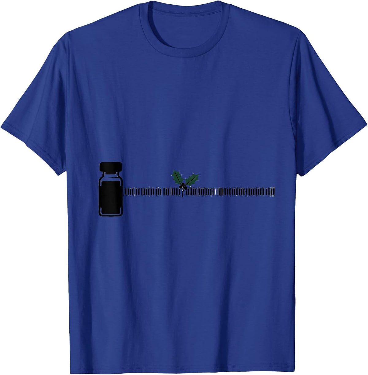 Men's Prescription Vial Tally Tick Funny Pharmacy Tech Christmas T-Shirt - Royal Blue