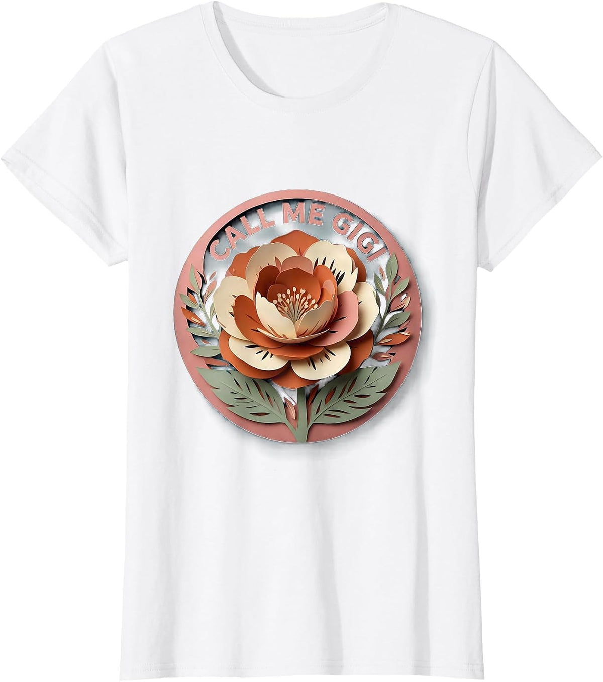 Women's Call Me Gigi Proud Grandparent Design T-Shirt - White