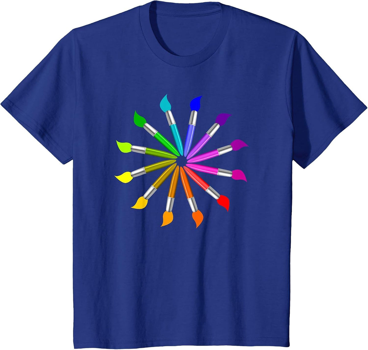 Paint Wheel Brush T Shirt for Art Teachers Educators T-Shirt - Royal Blue