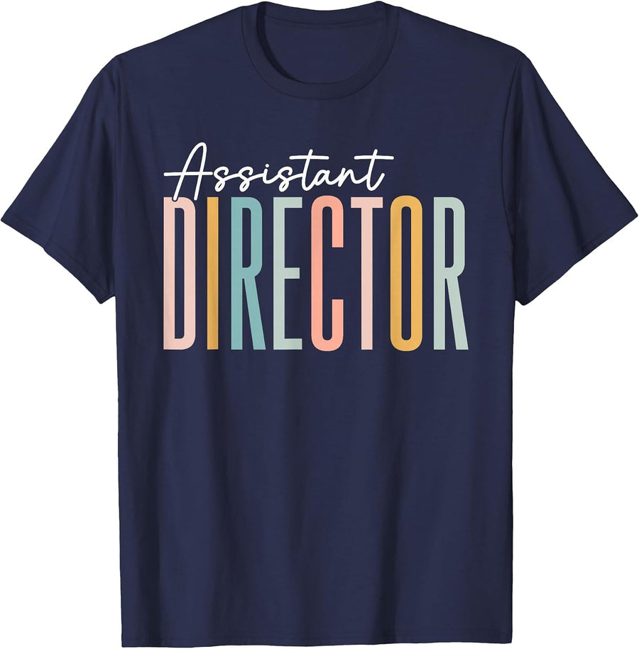 Assistant Director Preschool Assistant Teacher Elementary T-Shirt - Navy Blue