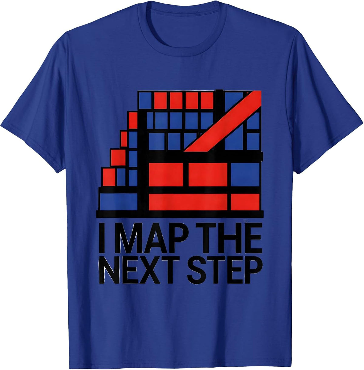 I Map The Next Step Bauhaus Modernist Special Education T-Shirt - Royal Blue