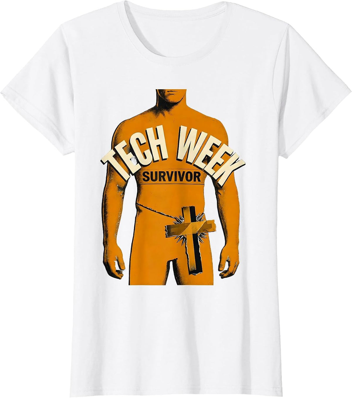 Tech Week Survivor Screenprint Poster Theatre Kid Drama T-Shirt - White