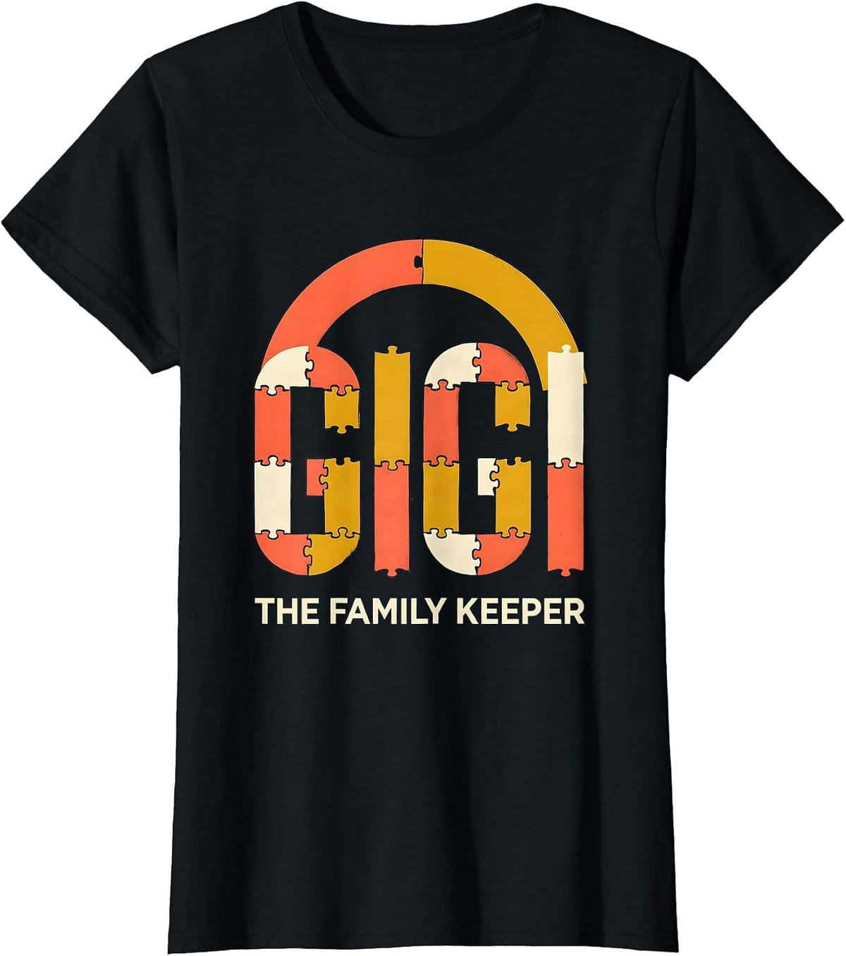 Women's I'm Gigi The Family Keeper Funny Grandma Gift T-Shirt - Black