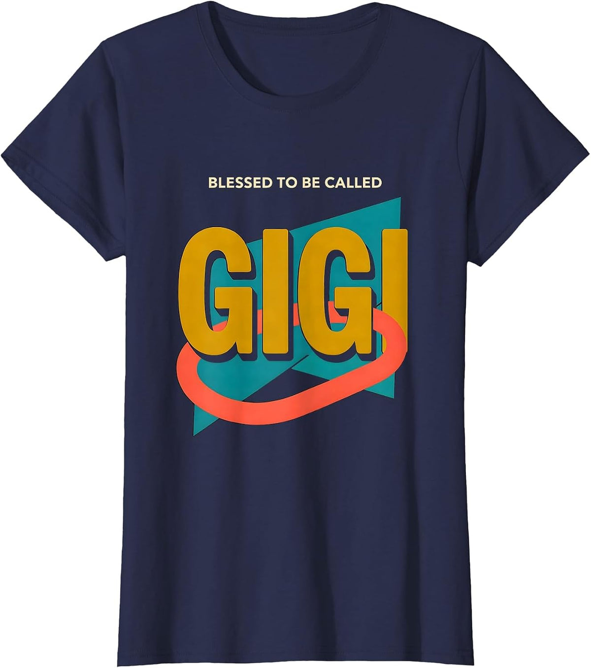 Women's Blessed To Be Called Gigi Sentimental Grandma Gift Christmas T-Shirt - Navy Blue