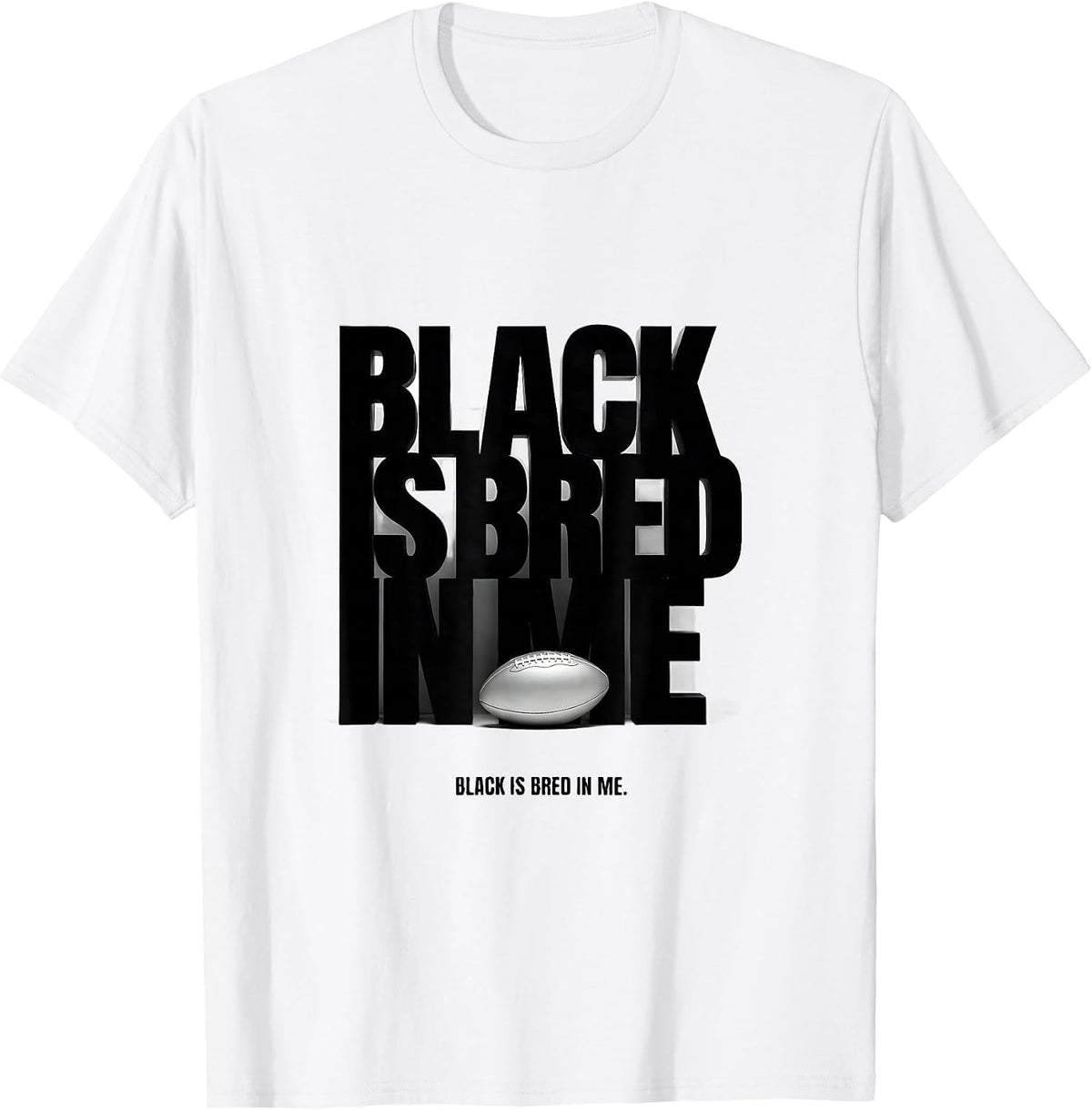 Men's Black Is Bred In Me Rugby Fan National Pride Kiwi Supporter T-Shirt - White