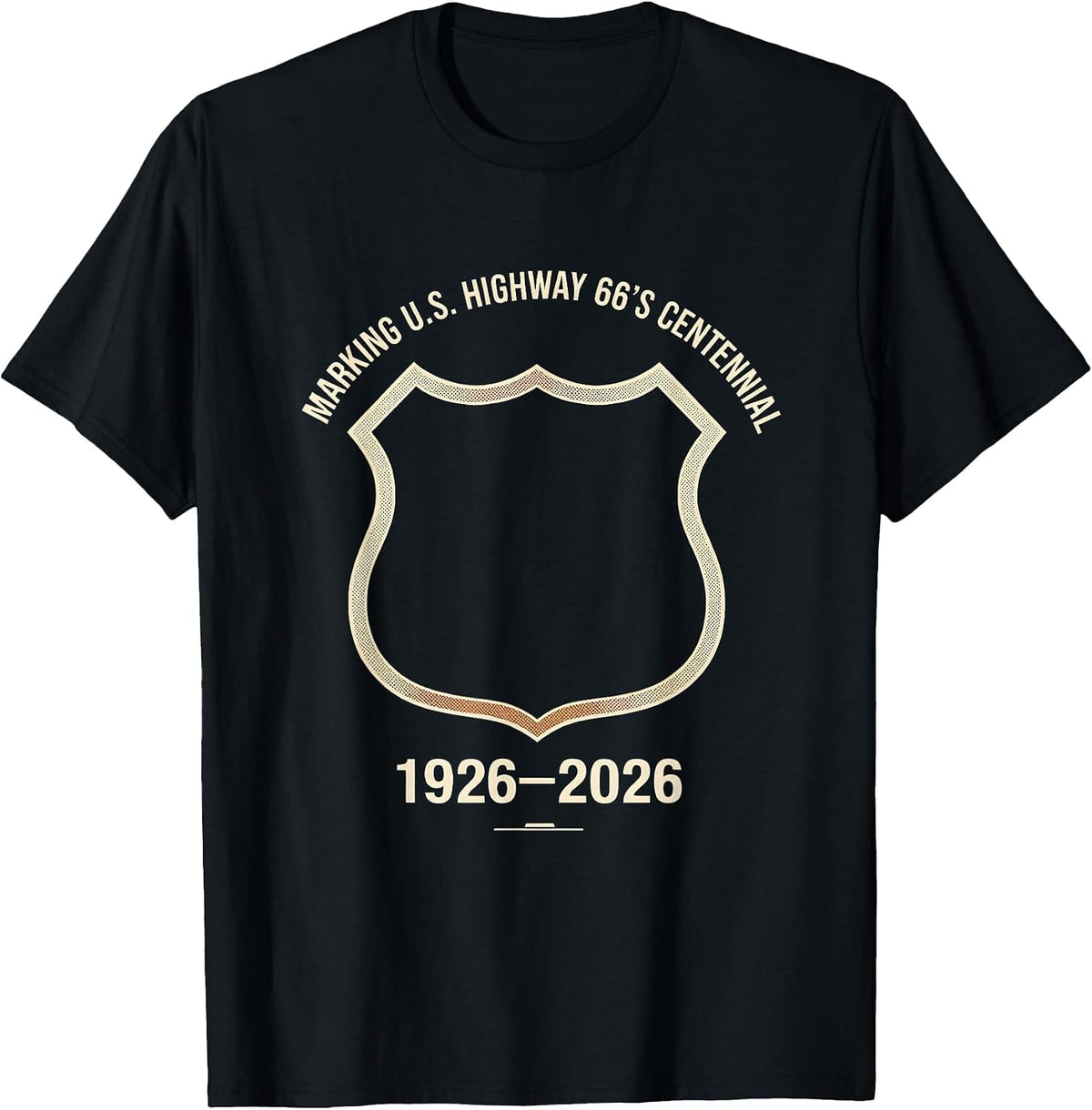 Men's Marking U.S. Highway 66's Centennial, 1926–2026 Vintage T-Shirt - Black