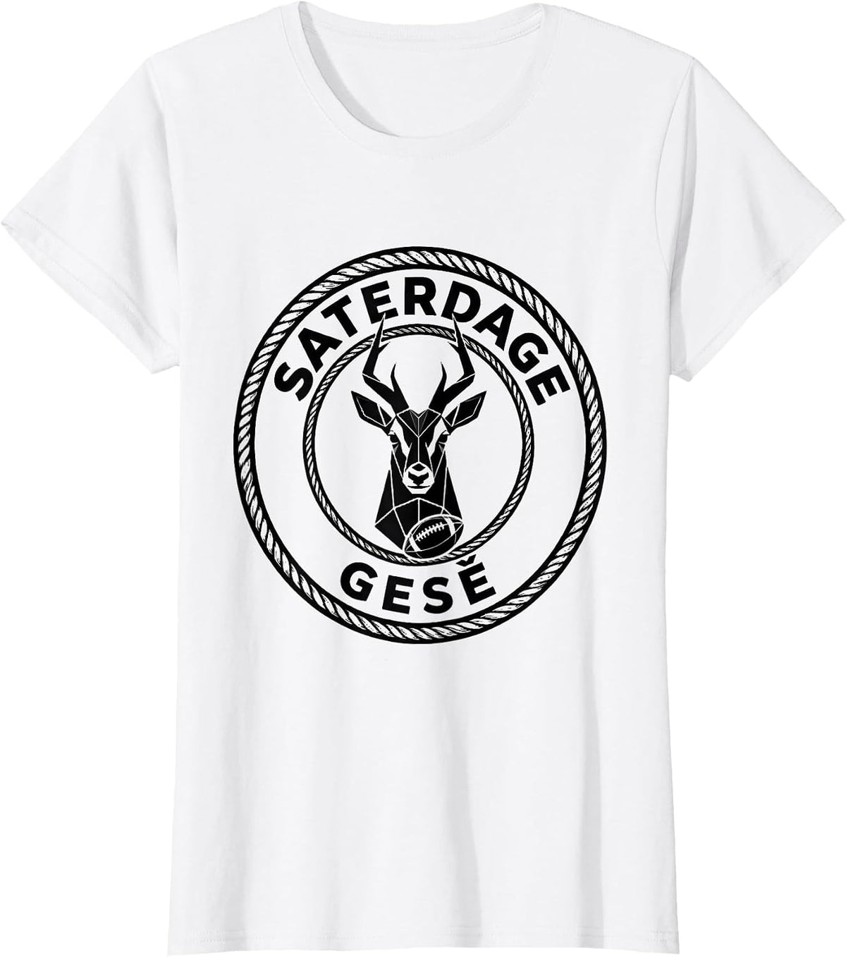 Saterdage Gesê Retro South African Rugby Bokke Fan Pride T-Shirt - White