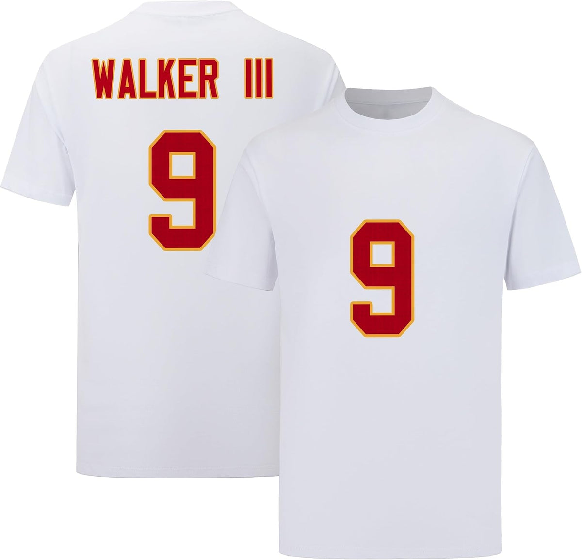 Mens/Women/Kid Football Stitched T-Shirt - Little Boy White-9