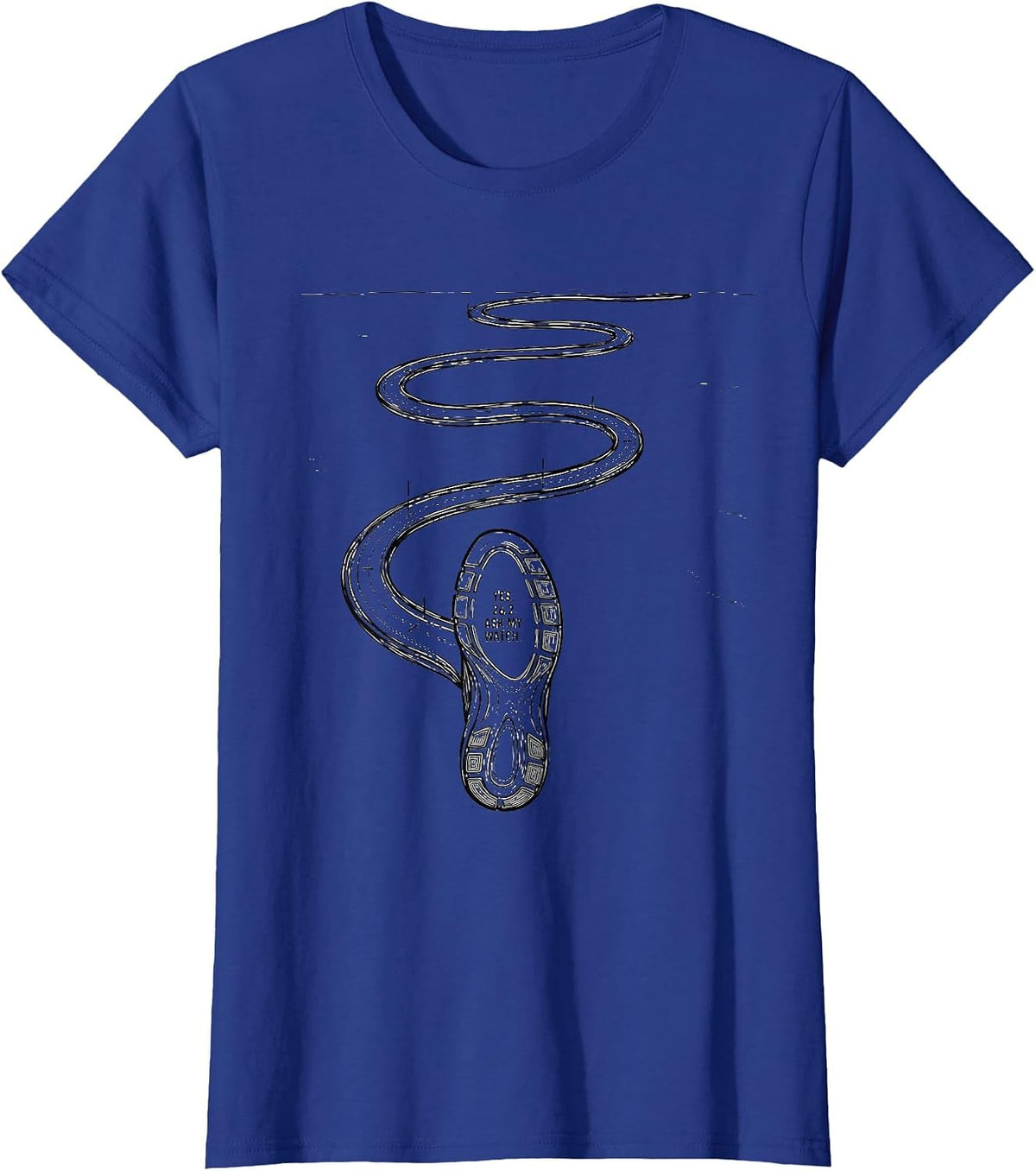 Women's Yes. 26.2. Ask My Watch Funny Runner Marathon Gift T-Shirt - Royal Blue