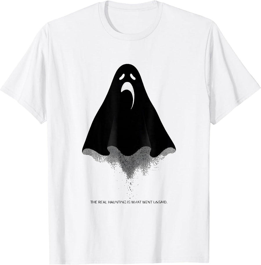 Men's The Real Haunting Is What Went Unsaid Mental Health T-Shirt - White