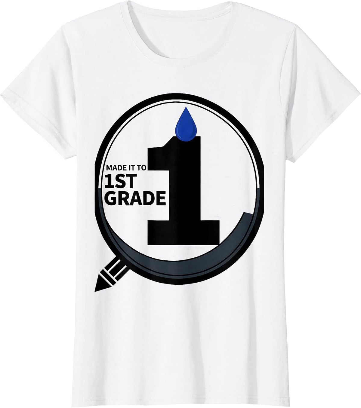 Made It To 1st Grade Groovy Back To School First Day of T-Shirt - White