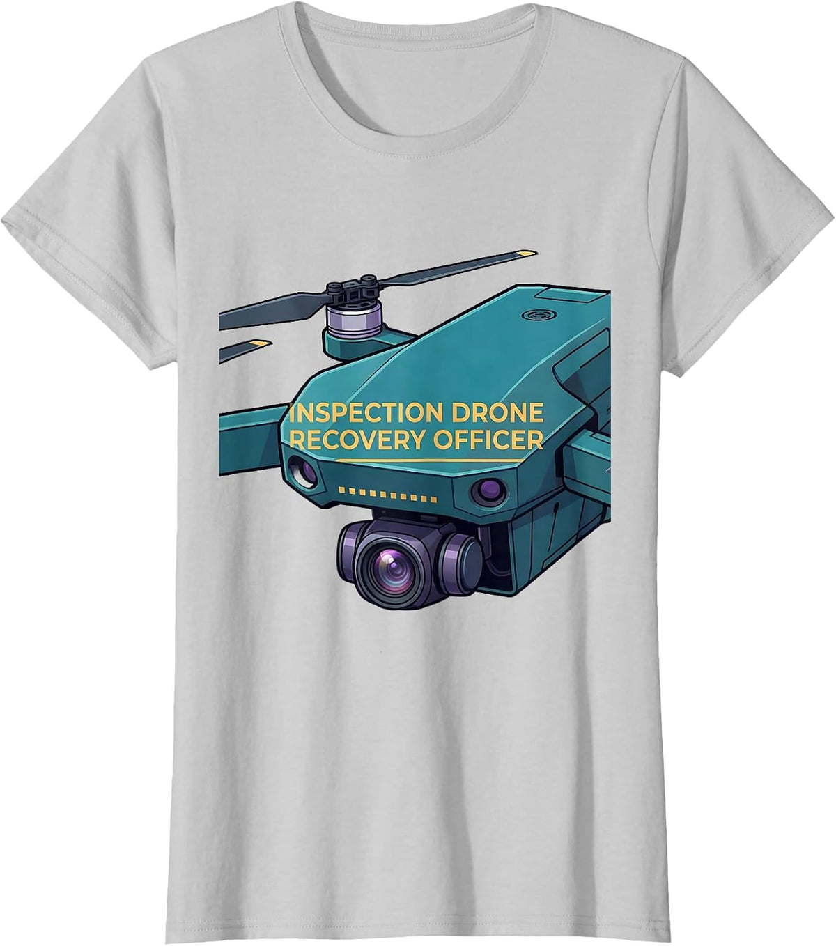 Inspection Drone Recovery Officer Funny Robotics Engineer T-Shirt - Silver Grey