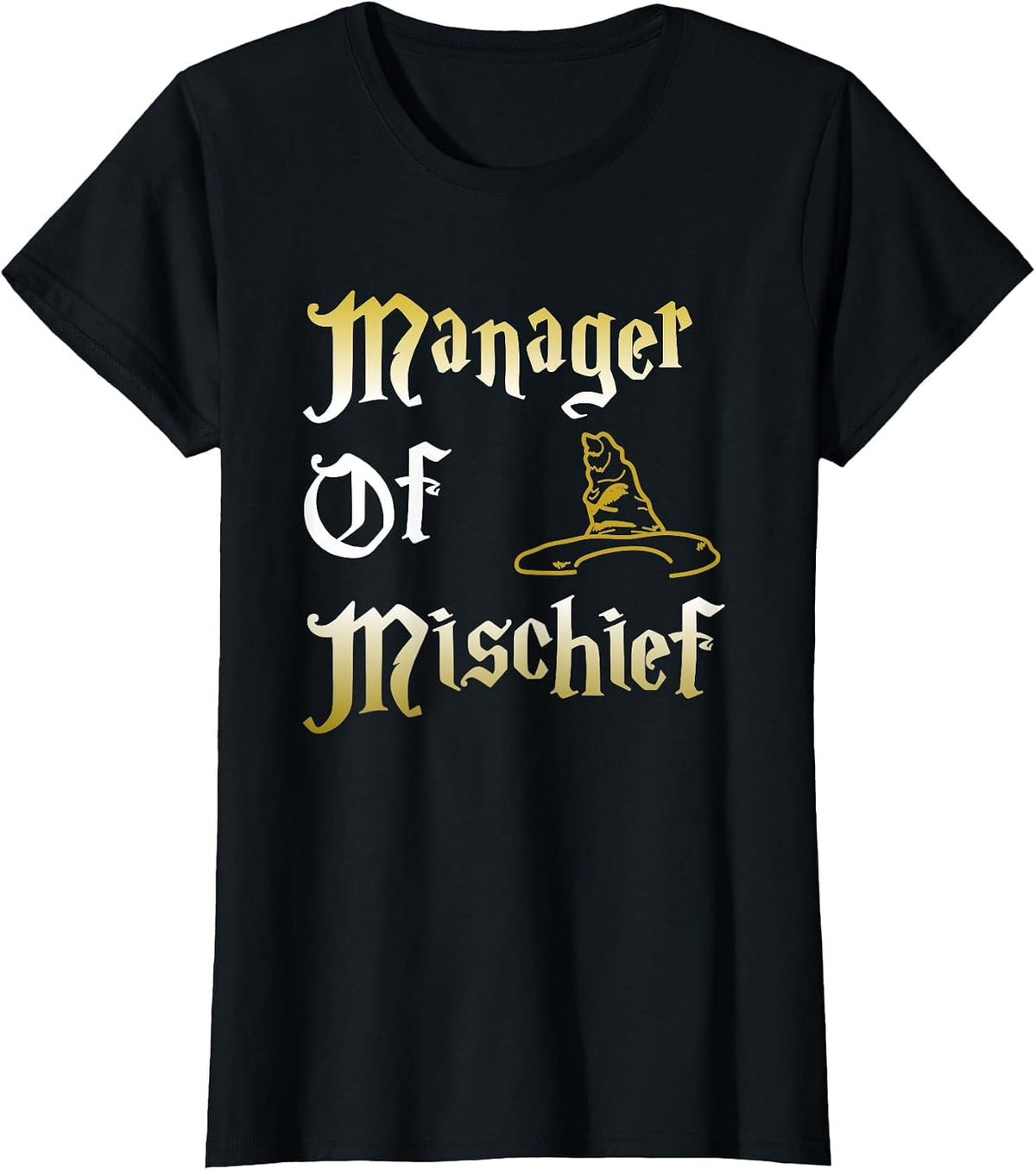 Manager of Mischief Magic Mother Mischief Manager Mother's Day T-Shirt - Black