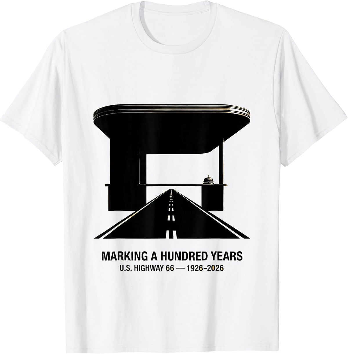 Men's Marking A Hundred Years — U.S. Highway 66 — 1926-2026 T-Shirt - White