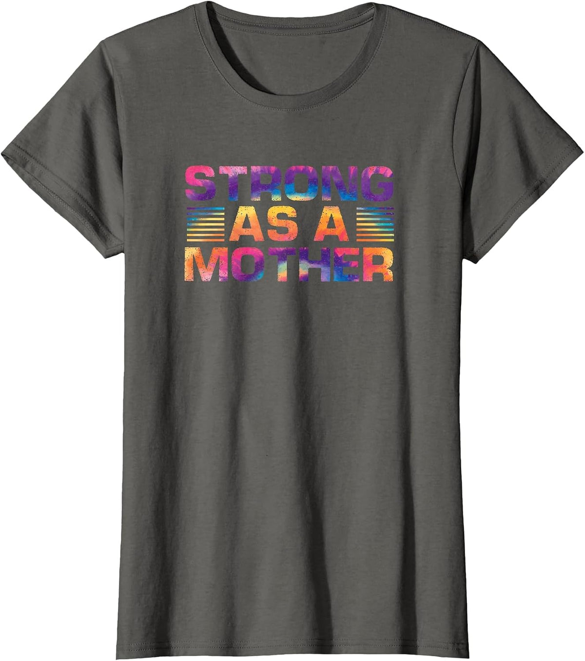 Strong As A Mother Strong Like Mom Mothers Day Workout Mom T-Shirt - Asphalt Grey