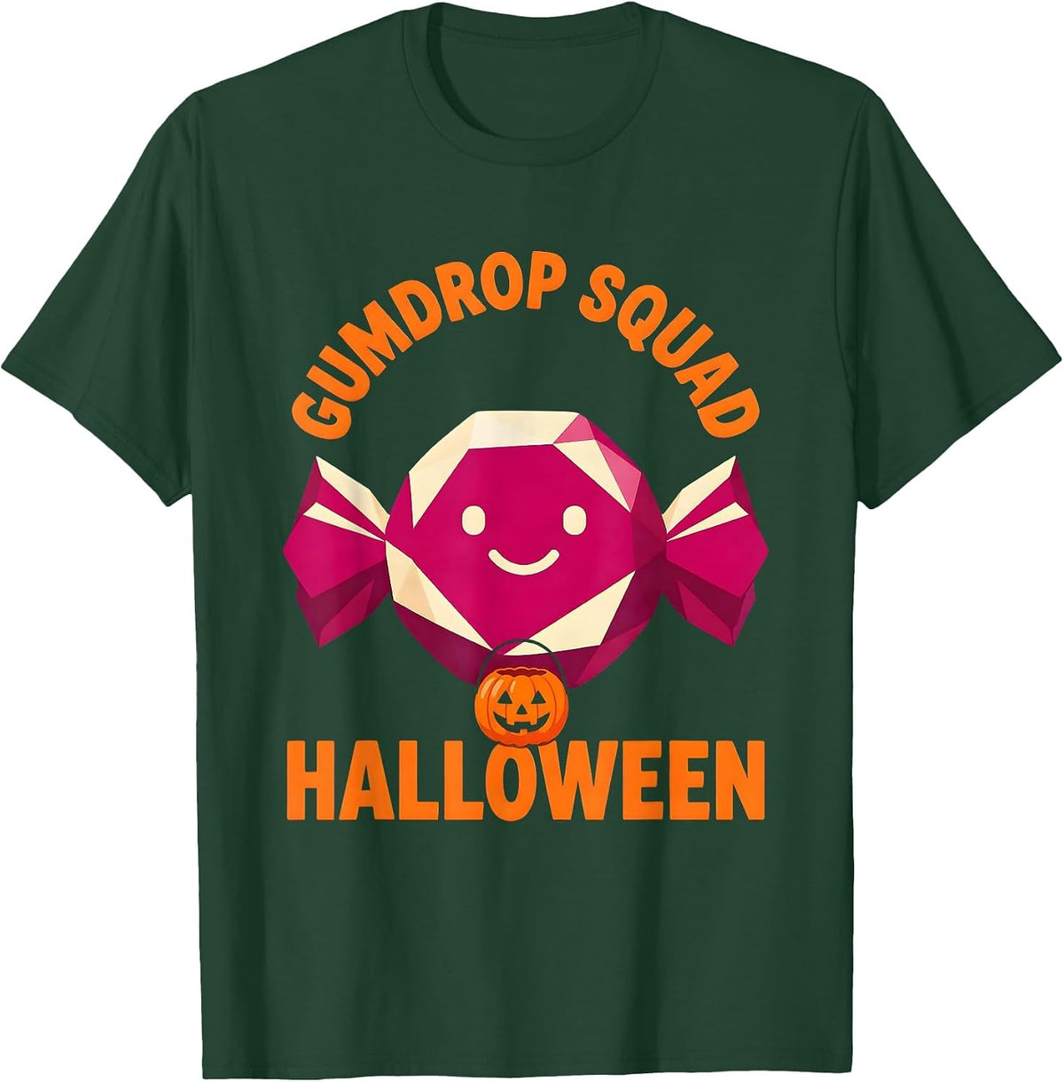 Men's Gumdrop Squad Halloween Costume Candy-Themed Group Humor T-Shirt - Dark Green