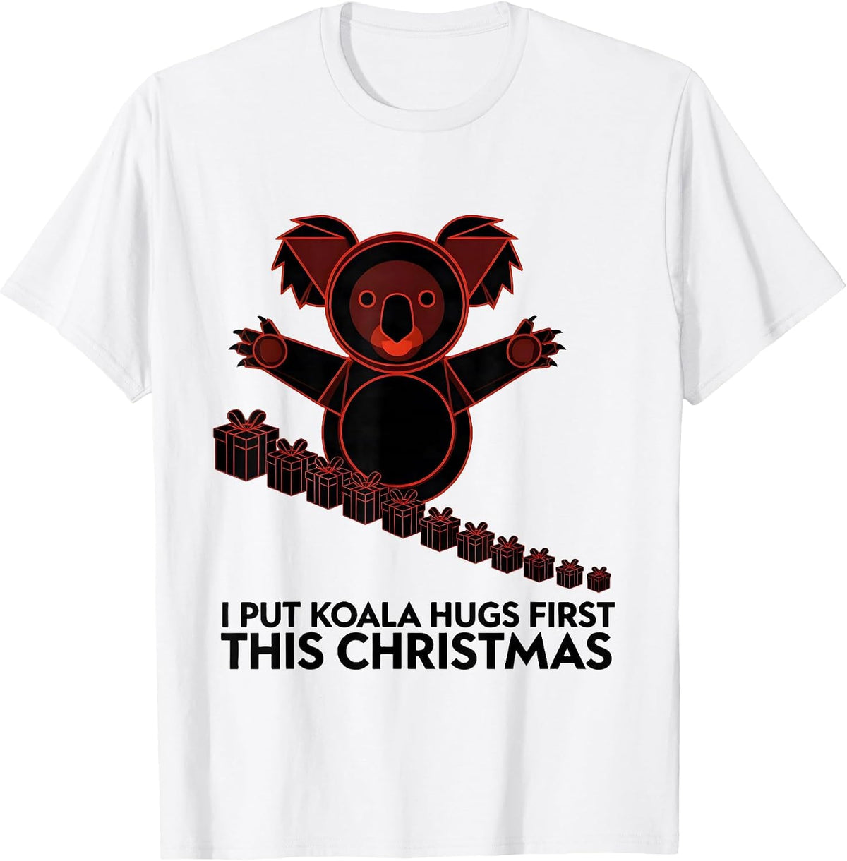 Men's I Put Koala Hugs First This Christmas Cute Koala Lover T-Shirt - White
