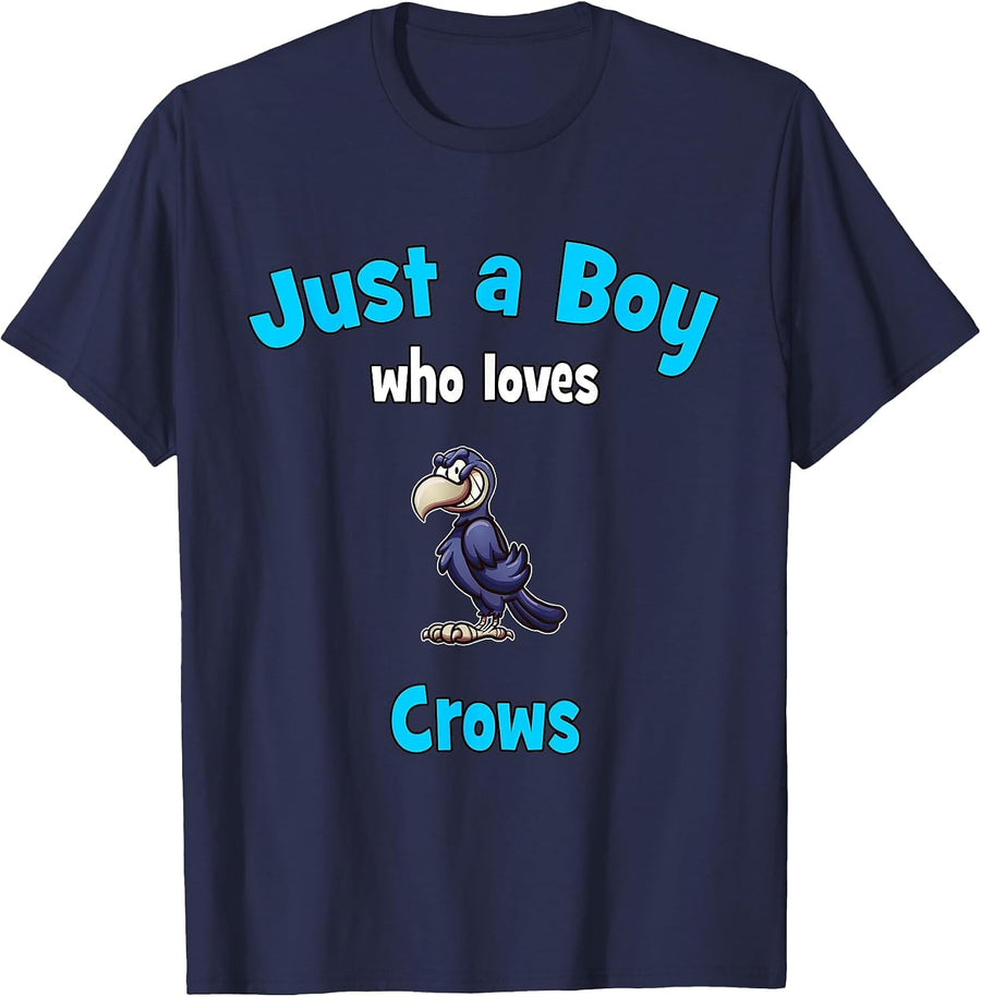 Crow Shirt for Boys | Children's Crow T-Shirt - Navy Blue