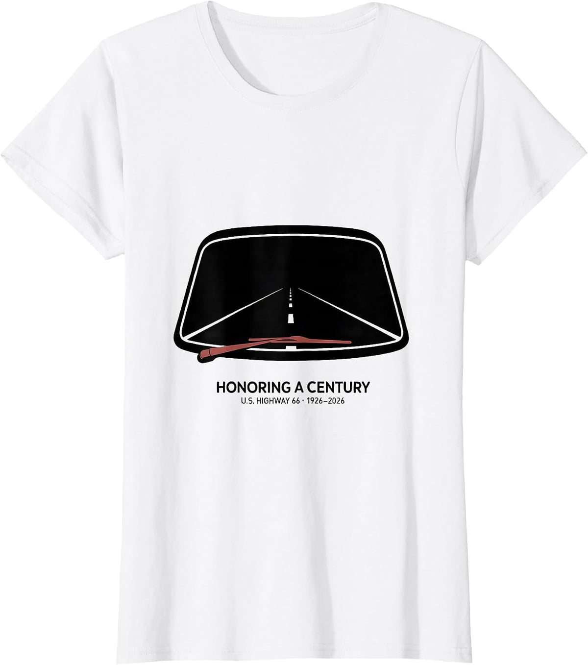 Women's Honoring A Century U.S. Highway 66 1926-2026 Vintage T-Shirt - White