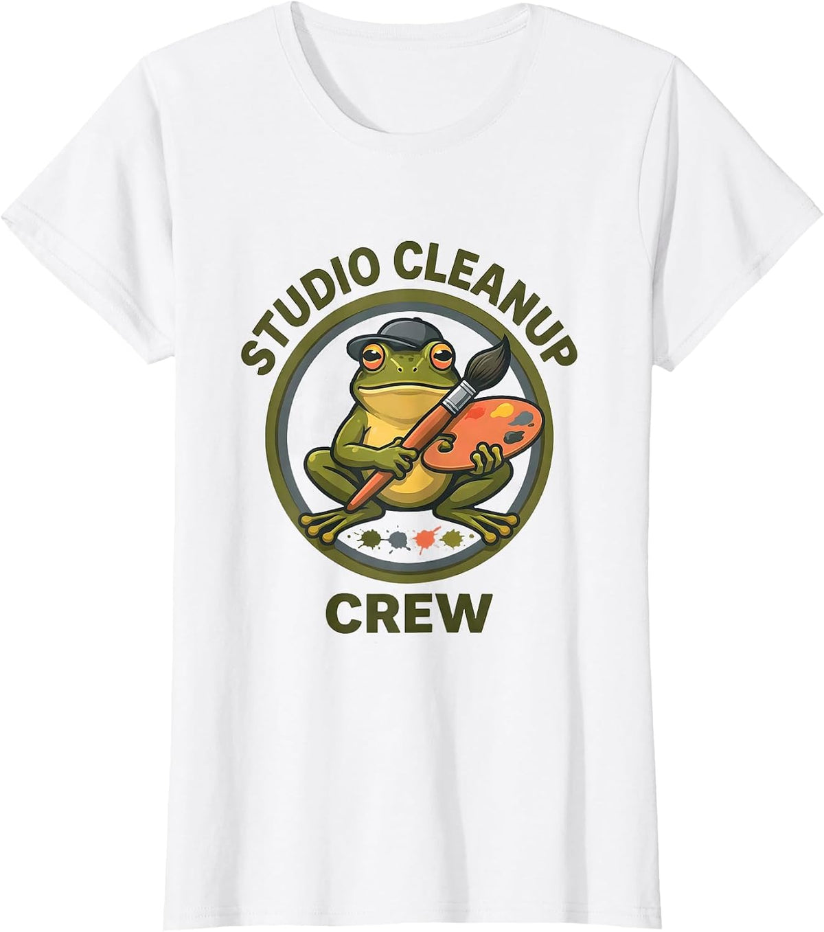 Women's Studio Cleanup Crew Funny Art Teacher Back to School T-Shirt - White