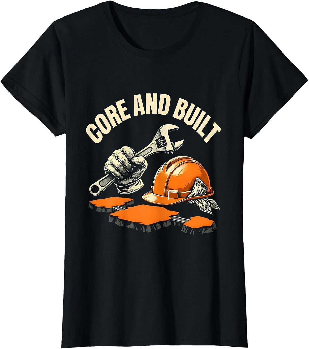 CORE AND BUILT Union Strong Labor Pride Skilled Worker T-Shirt - Black