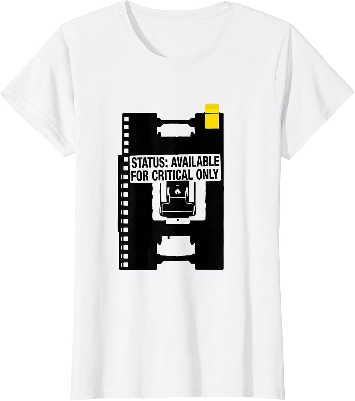 Status: Available For Critical Only Funny IT Support T-Shirt - White