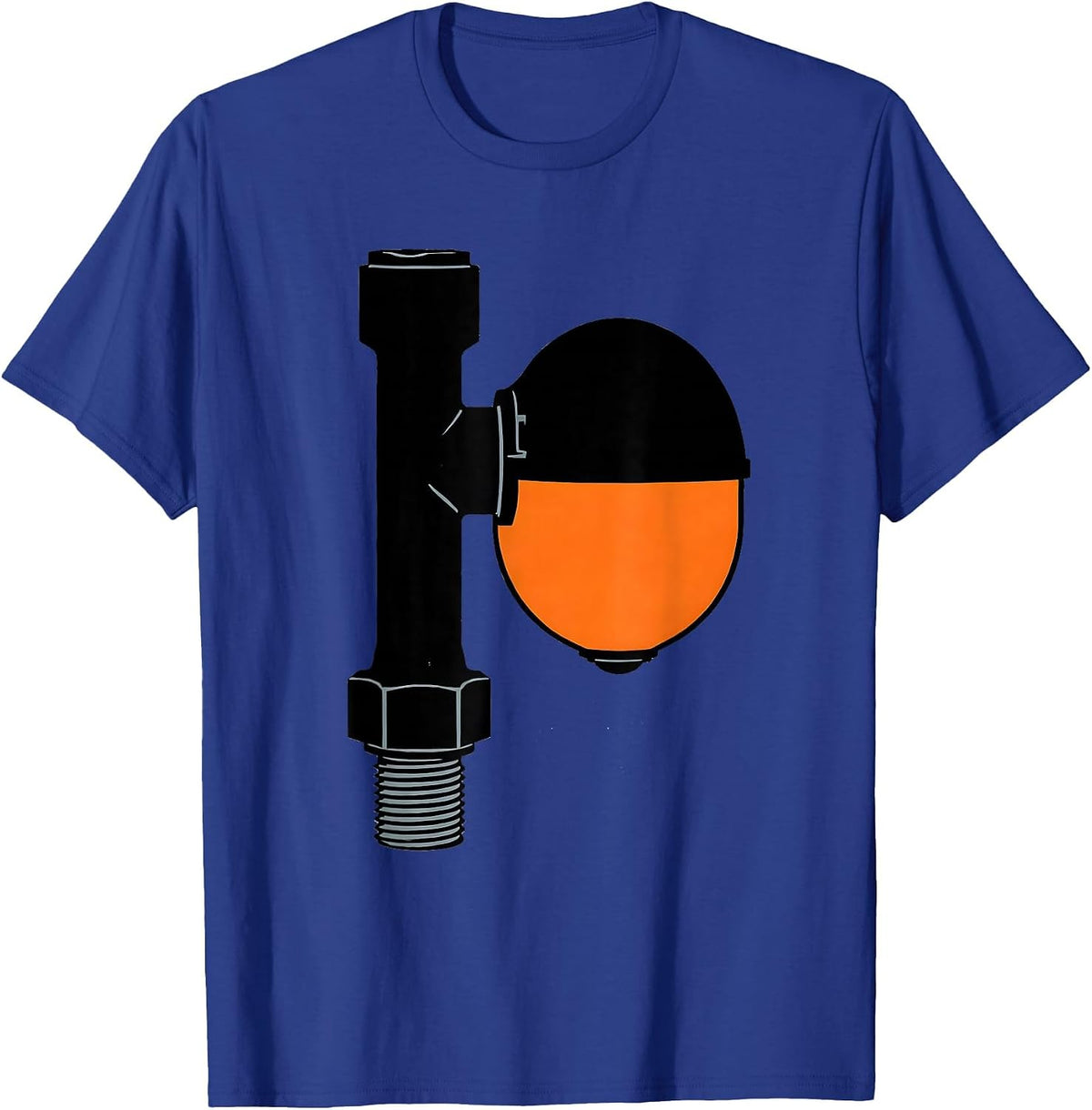 Plumber Toilet Fill Valve Funny Pipefitter Occupation Humor T-Shirt - Royal Blue