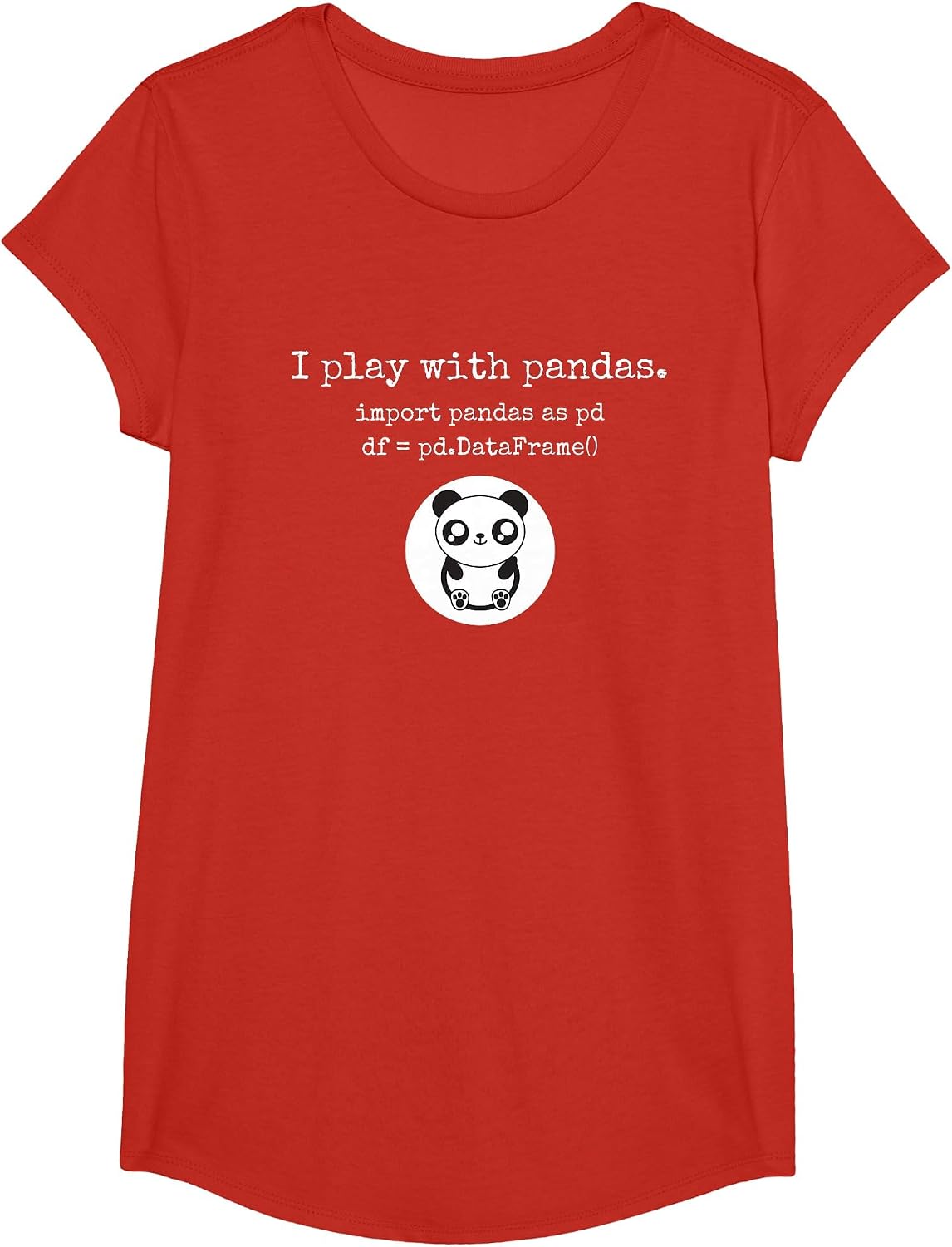 Funny Playing with Python Pandas Data Science t Shirt T-Shirt - Girls Red