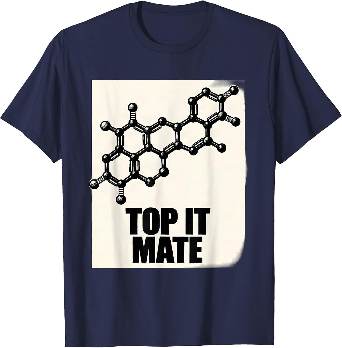 Top It Mate Funny Pharmacy Technician Chemistry Joke T-Shirt - Navy Blue