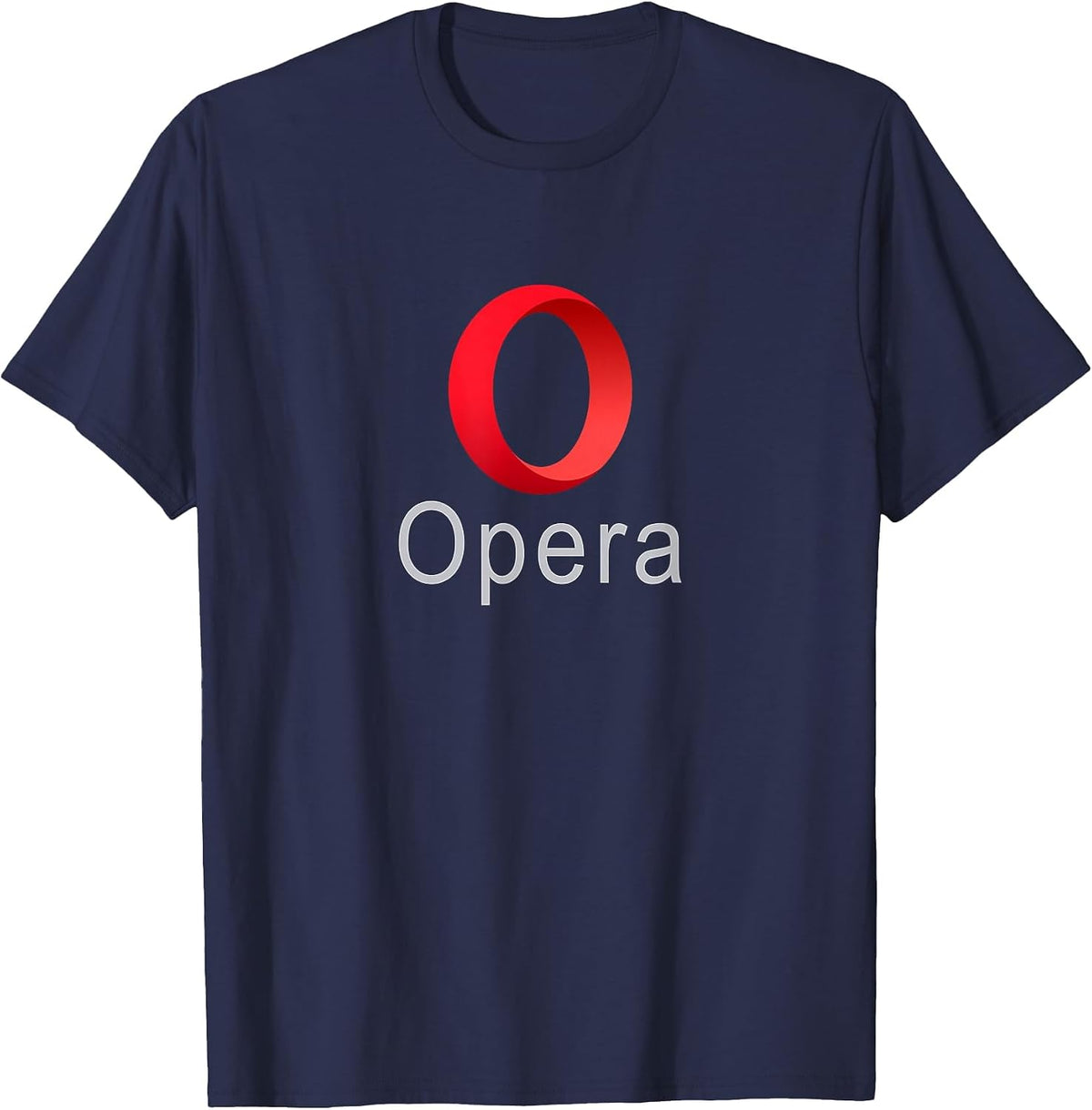 Opera Browser Logo Fast Security Web Tee T-Shirt T-Shirt - Navy Blue