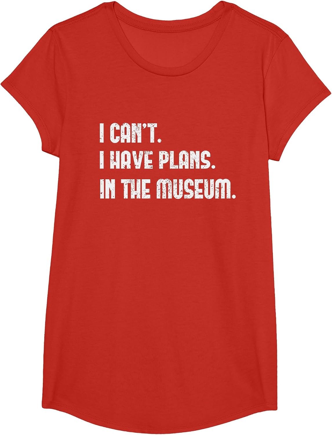 Funny Museum Art Enthusiast History Dinosaur Bugs Animal T-Shirt - Girls Red