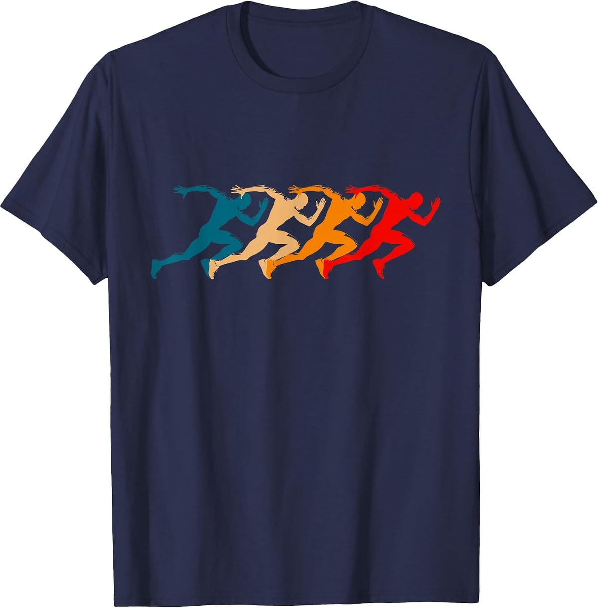 Runner Running Track and Field T-Shirt - Navy Blue