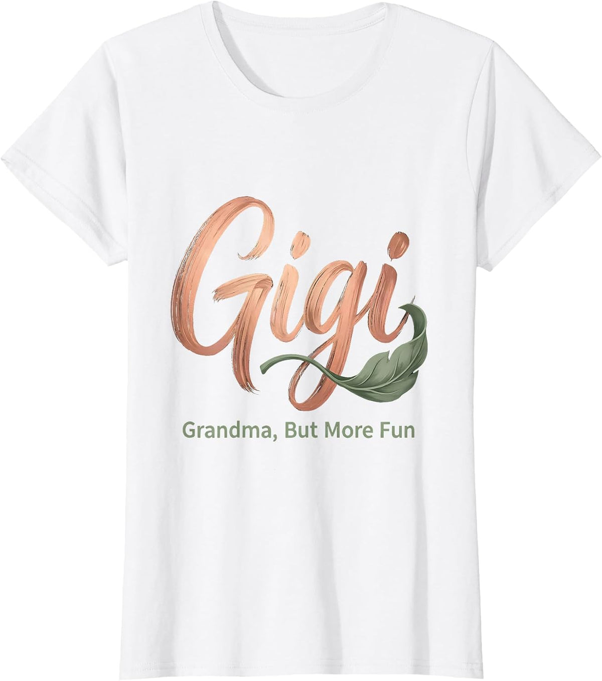 Women's Gigi Grandma But More Fun Funny Boho Typography Grandmother T-Shirt - White
