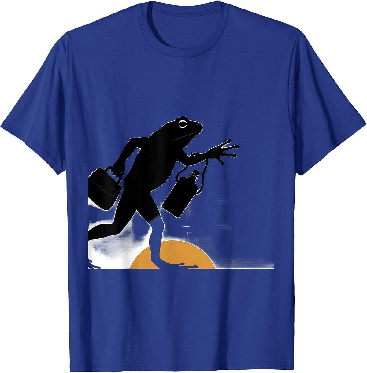 Frog Silhouette Minimalist Teacher Profession Humor T-Shirt - Royal Blue