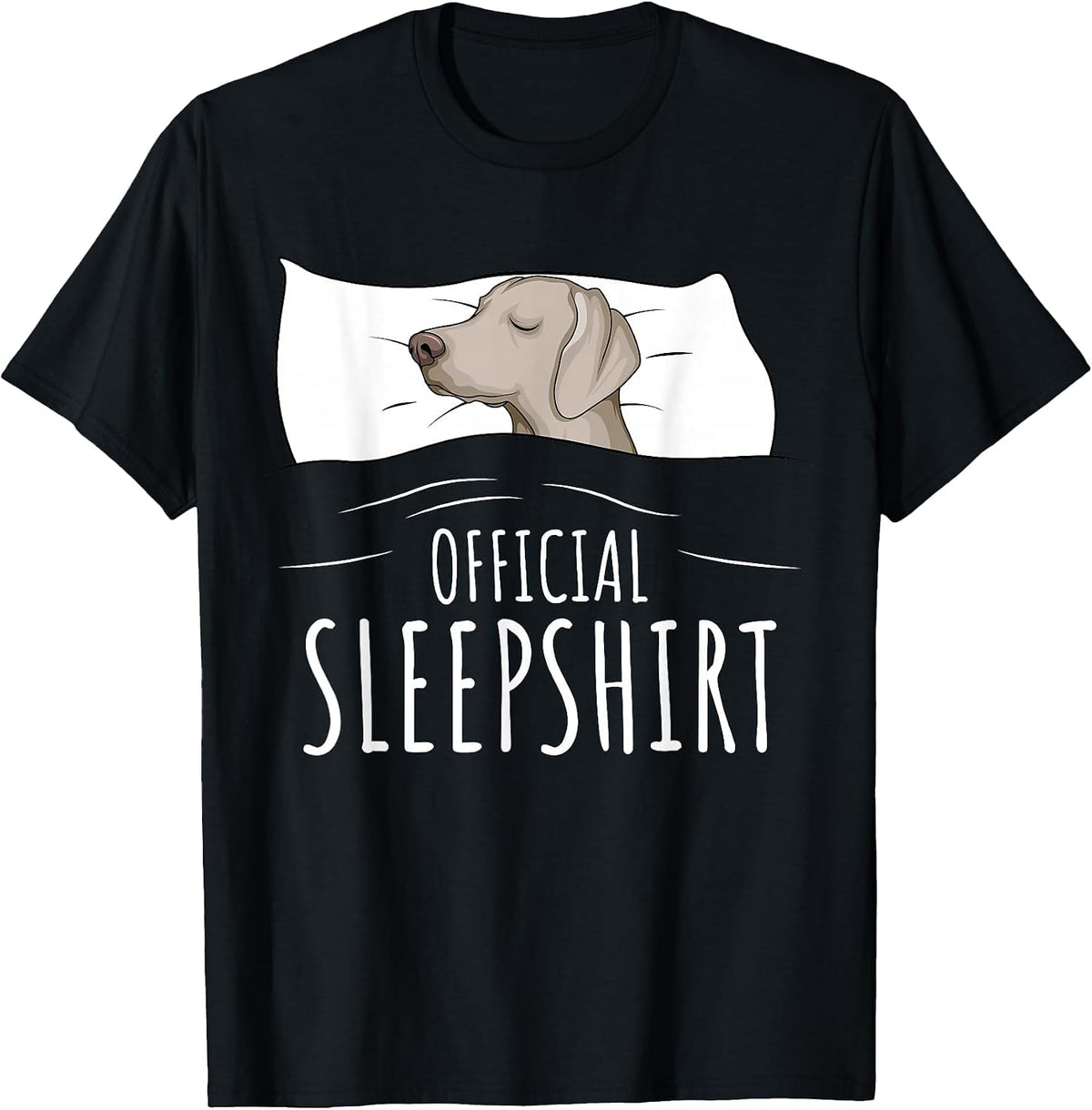 Weimaraner Dog Official Sleepshirt T-Shirt - Black